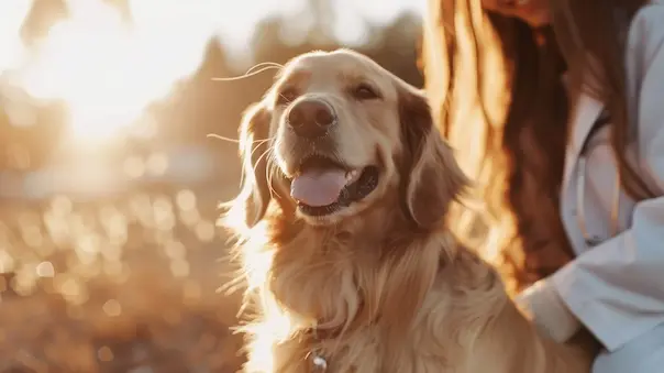 cão lavrador a sorrir